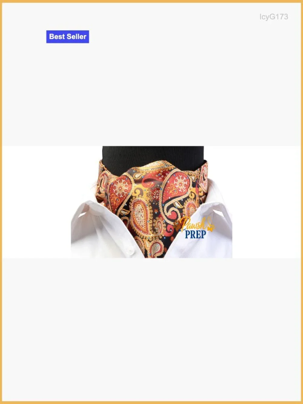 Men's Self-Tie Ascot Cravat, Paisley Jacquard Woven, Luxury Formal Accessory